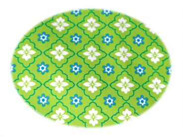 Baumwolle  Blumen Ornament grün